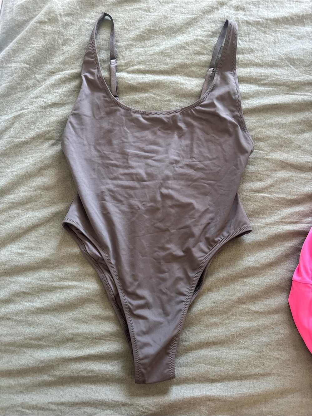 SKIMS Black Scoop Neck swimsuit